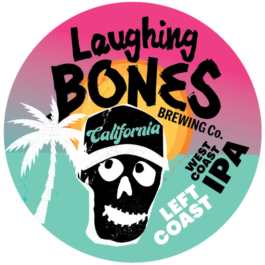 Laughing Bones Left Coast West Coast IPA Tap badge